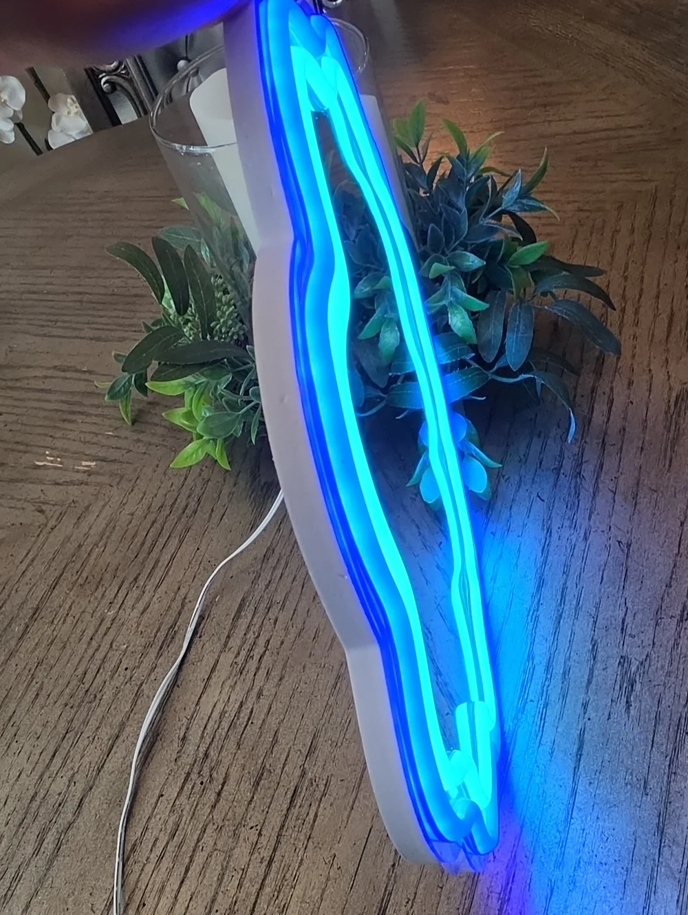 Blue LED Lighted Wall Mirror